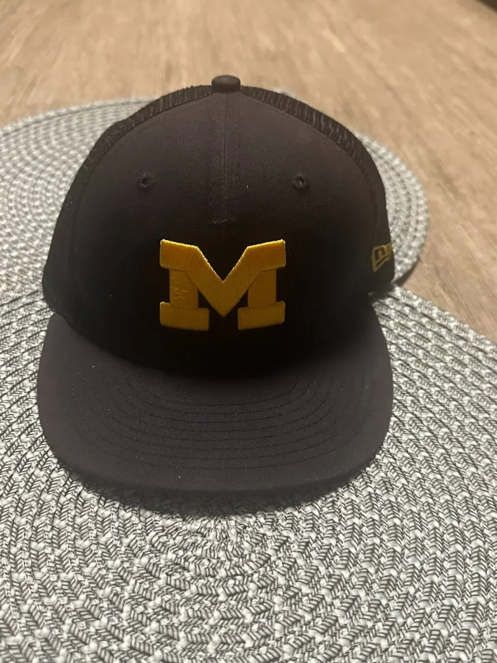 University of Michigan Wolverines NCAA New Era Blue 9Fifty Youth Flex Hat Cap